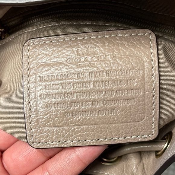 Coach Stage Coach Bucket Beige and Brown Crossbody Bag - Picture 7 of 8